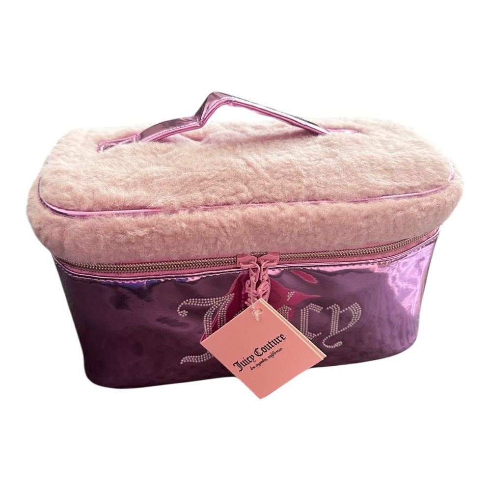 NWT Juicy Couture Pink rhinestone logo train case